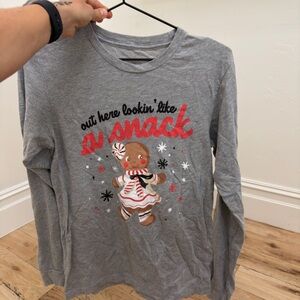 Lucy Jane’s Long Sleeve Shirt with Gingerbread Snarky